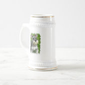 Miniature Schnauzer Beer Stein Bierpul (Voorkant links)