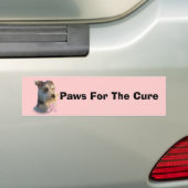 Miniature Schnauzer Breast Cancer Bumpersticker (Op auto)