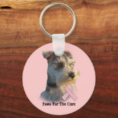 Miniature Schnauzer Breast Cancer Sleutelhanger (Voorkant)