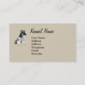 Miniature Schnauzer Breeder Visitekaartje (Achterkant)