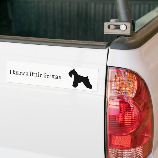 Miniature Schnauzer Bumpersticker (Op Truck)