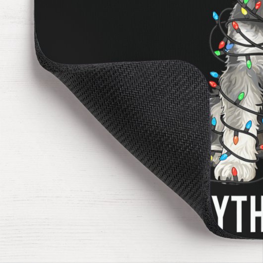 Miniature Schnauzer Christmas I'm Fine Everything  Muismat (Hoek)