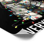 Miniature Schnauzer Christmas I'm Fine Everything  Poster (Hoek)