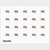 Miniature Schnauzer Christmas Lights Santa Xmas Do Ronde Sticker (Vel)