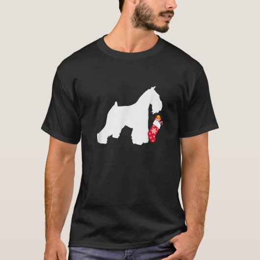 Miniature Schnauzer Christmas Stocking Stuffer Dog T-shirt (Voorkant)