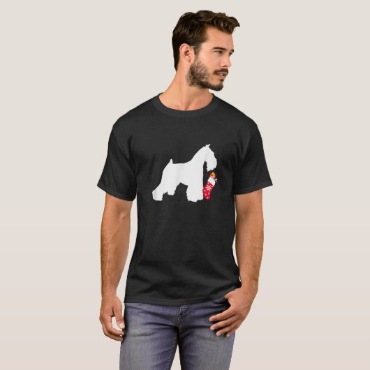 Miniature Schnauzer Christmas Stocking Stuffer Dog T-shirt (Voorkant volledig)