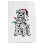 Miniature Schnauzer Christmas Xmas Dog Lover Gift  Medium Cadeauzakje (Voorkant)