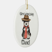 Miniature Schnauzer Dad Ceramic Ornament (Rechts)