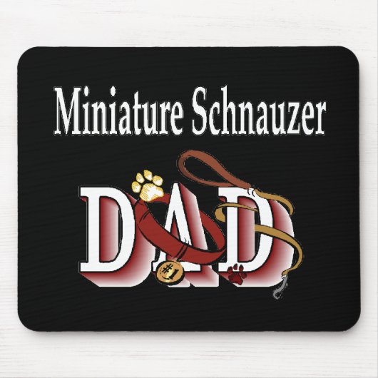 Miniature Schnauzer Dad Gifts Muismat (Voorkant)
