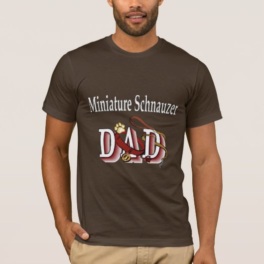 Miniature Schnauzer Dad Gifts T-shirt (Voorkant)