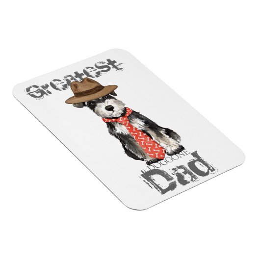 Miniature Schnauzer Dad Magneet (Rechterzijde)