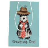 Miniature Schnauzer Dad Medium Cadeauzakje (Achterkant)