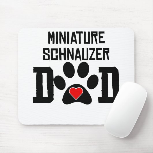 Miniature Schnauzer Dad Muismat (Met muis)