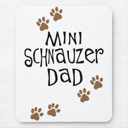 Miniature Schnauzer Dad Muismat (Voorkant)