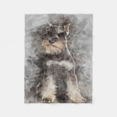 Miniature Schnauzer Dog Blanket Fleece Deken (Voorkant)