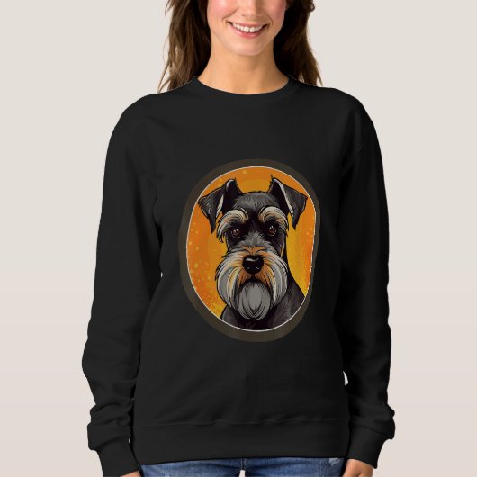 Miniature Schnauzer Dog Breed with  Design Trui (Voorkant)
