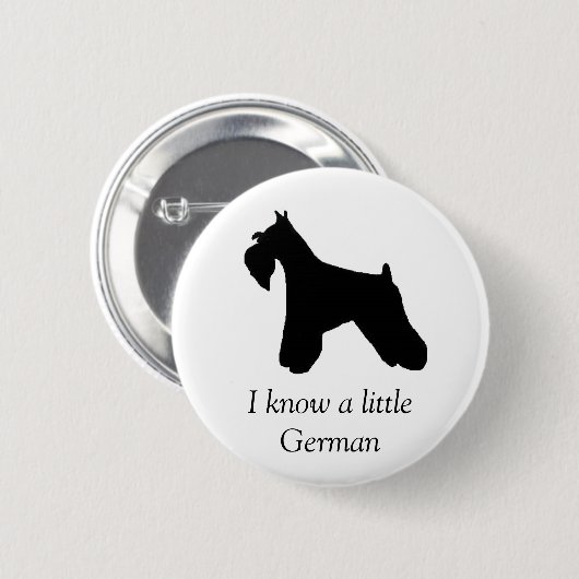 Miniature Schnauzer Dog Button (Voorkant /achterkant)