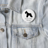 Miniature Schnauzer Dog Button (In situ)