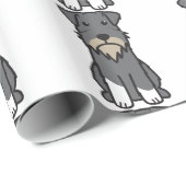 Miniature Schnauzer Dog Cartoon Cadeaupapier (Rol Hoek)