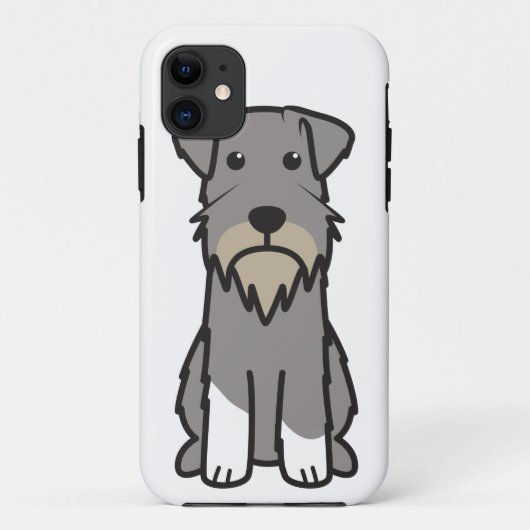 Miniature Schnauzer Dog Cartoon Case-Mate iPhone Case (Achterkant)
