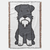 Miniature Schnauzer Dog Cartoon Deken (Voorkant Verticaal)