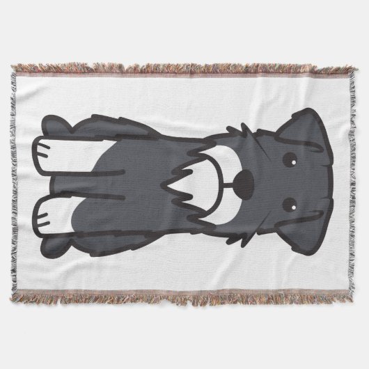 Miniature Schnauzer Dog Cartoon Deken (Voorkant)