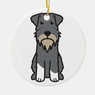 Miniature Schnauzer Dog Cartoon Keramisch Ornament