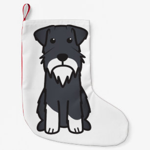 Miniature Schnauzer Dog Cartoon Kleine Kerstsok