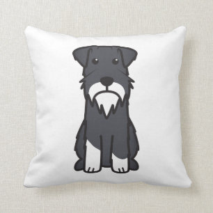 Miniature Schnauzer Dog Cartoon Kussen