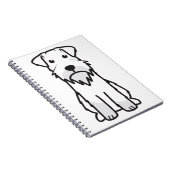 Miniature Schnauzer Dog Cartoon Notitieboek (Rechterzijde)