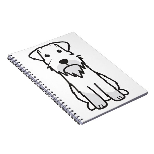 Miniature Schnauzer Dog Cartoon Notitieboek (Rechterzijde)
