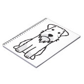 Miniature Schnauzer Dog Cartoon Notitieboek (Linkerzijde)