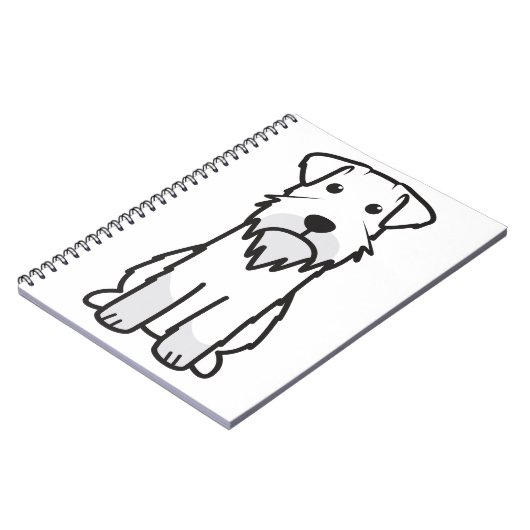 Miniature Schnauzer Dog Cartoon Notitieboek (Linkerzijde)