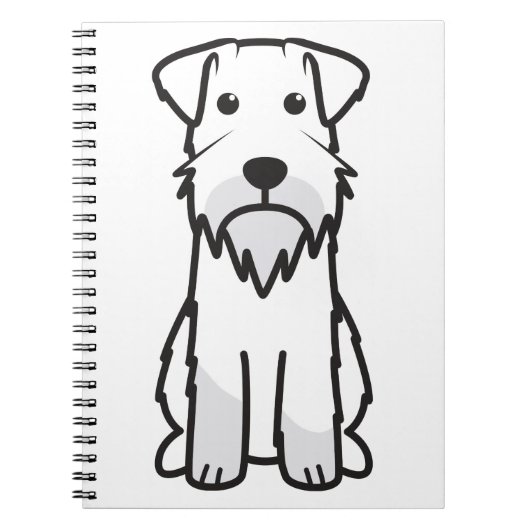 Miniature Schnauzer Dog Cartoon Notitieboek (Voorkant)