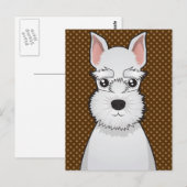 Miniature Schnauzer Dog Cartoon Paws Briefkaart (Voorkant / Achterkant)