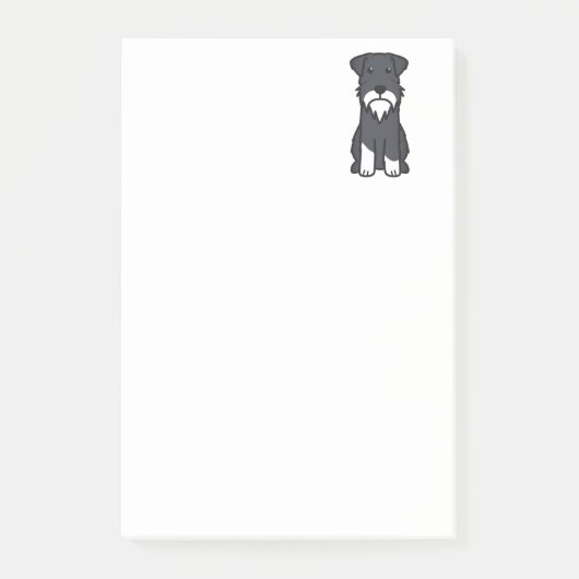 Miniature Schnauzer Dog Cartoon Post-it® Notes (Voorkant)