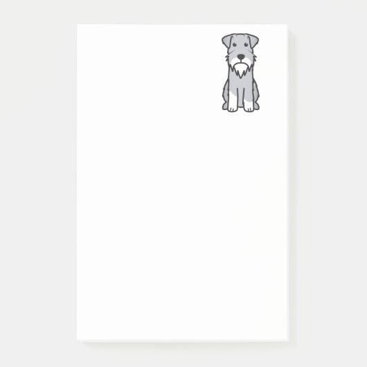 Miniature Schnauzer Dog Cartoon Post-it® Notes (Voorkant)