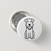 Miniature Schnauzer Dog Cartoon Ronde Button 3,2 Cm (Voorkant /achterkant)