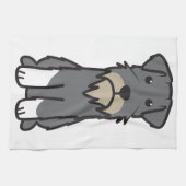 Miniature Schnauzer Dog Cartoon Theedoek (Horizontaal)