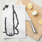 Miniature Schnauzer Dog Cartoon Theedoek (Quarter Fold)