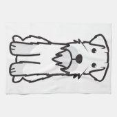 Miniature Schnauzer Dog Cartoon Theedoek (Horizontaal)