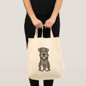 Miniature Schnauzer Dog Cartoon Tote Bag (Voorkant (product))