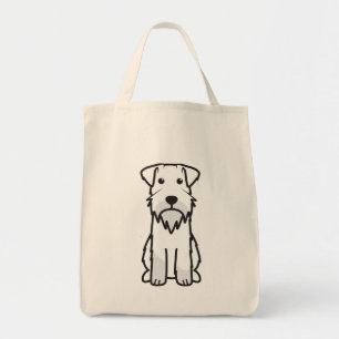 Miniature Schnauzer Dog Cartoon Tote Bag