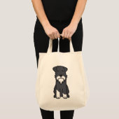 Miniature Schnauzer Dog Cartoon Tote Bag (Voorkant (product))
