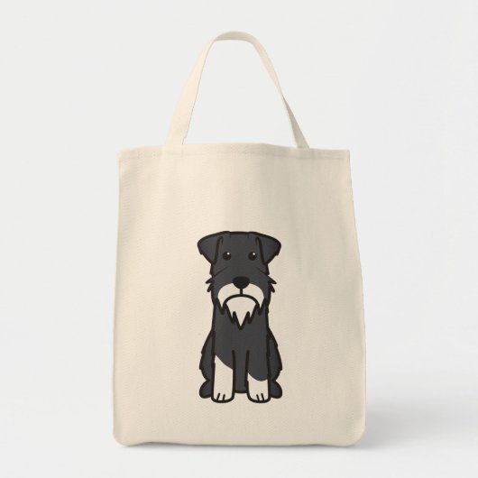 Miniature Schnauzer Dog Cartoon Tote Bag (Voorkant)