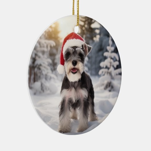 Miniature Schnauzer Dog Keramisch Ornament (Rechts)