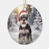 Miniature Schnauzer Dog Keramisch Ornament (Links)