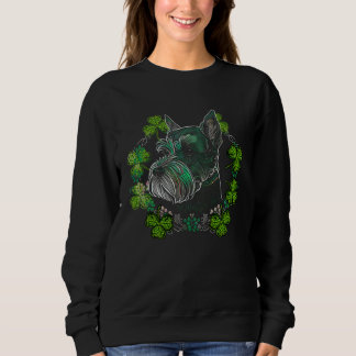 Miniature Schnauzer Dog Mandala Irish Shamrock St  Trui