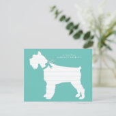 Miniature Schnauzer Dog Puppy Bedankkaart (Staand voorkant)