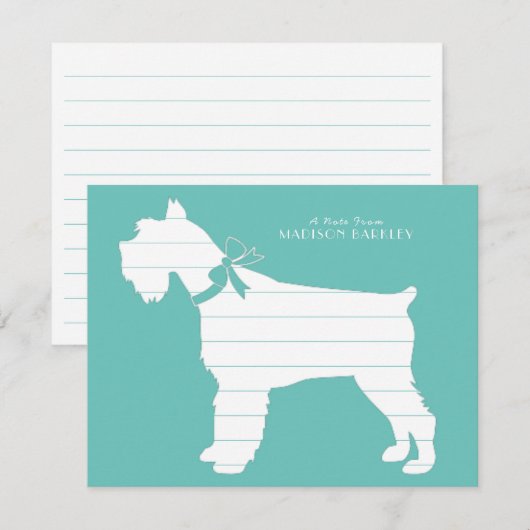 Miniature Schnauzer Dog Puppy Bedankkaart (Voorkant / Achterkant)